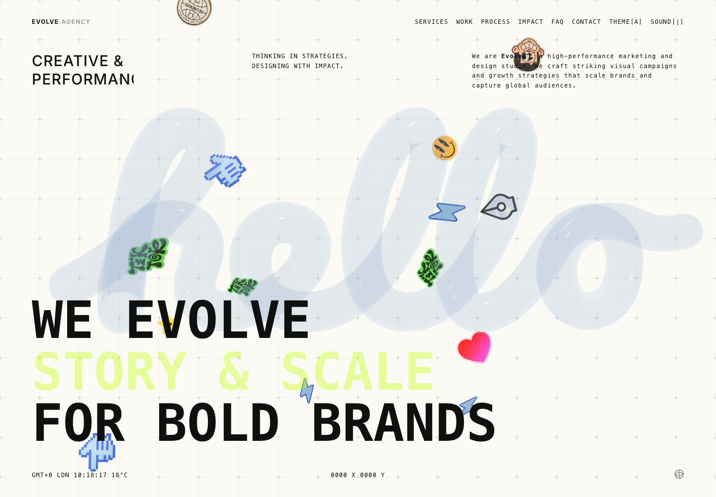 Evolve Agency website template screenshot